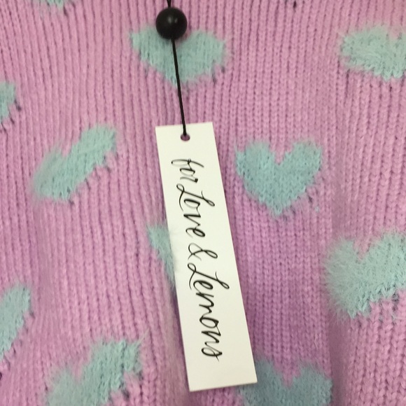 NWT For Love & Lemons Scarlet Puff Sleeve Sweater - Picture 12 of 14